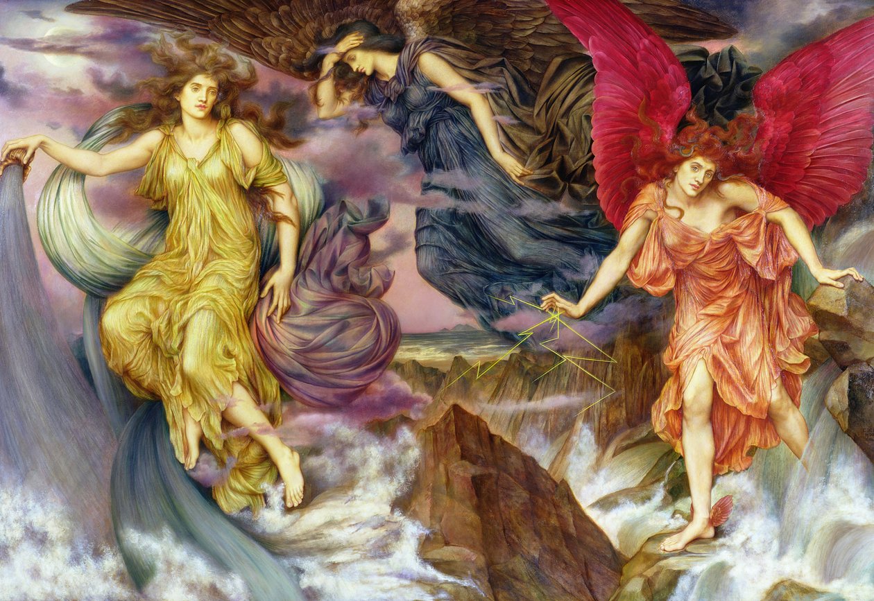 The Storm Spirits, 1900 od Evelyn De Morgan