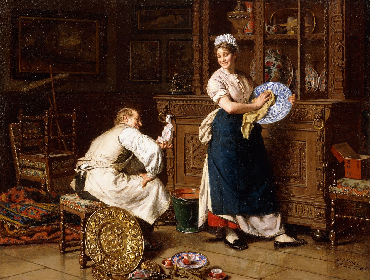 Jarní úklid, 1876 od Evert Jan Boks