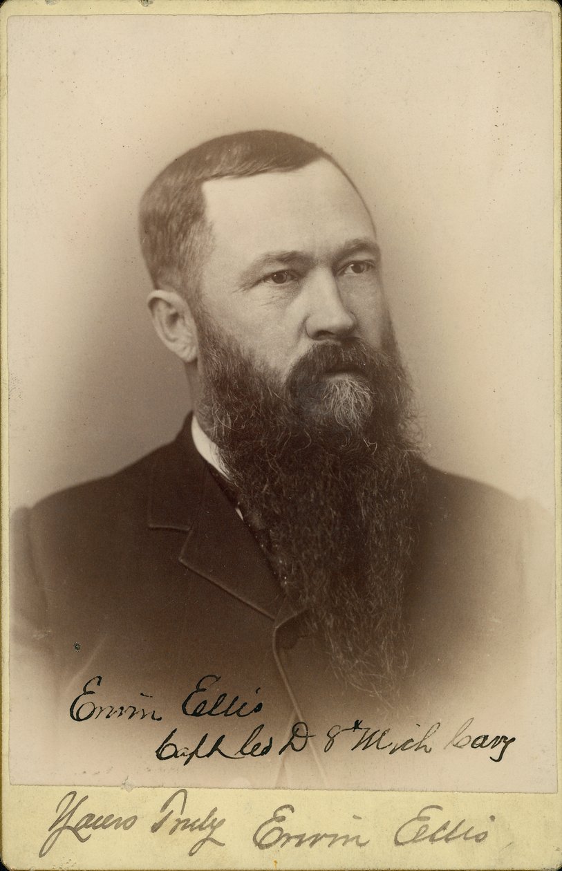 Erwin Ellis, kapitán, společnost D, 8. Michiganská jízda (unie). od F.D. Guild