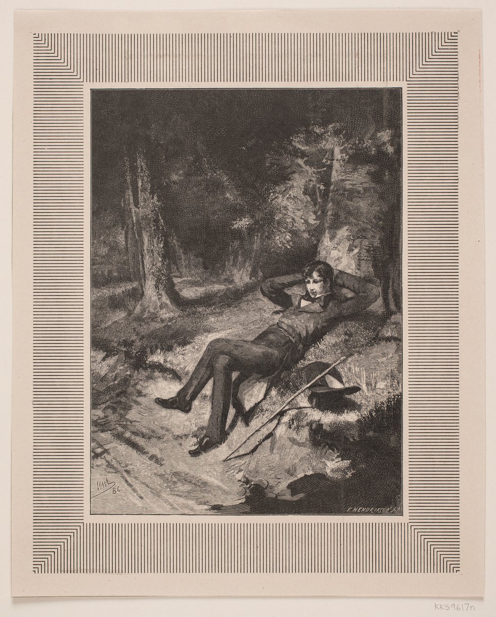 Ilustrace pro C. Hauch, "The Miled" od F. Hendriksen