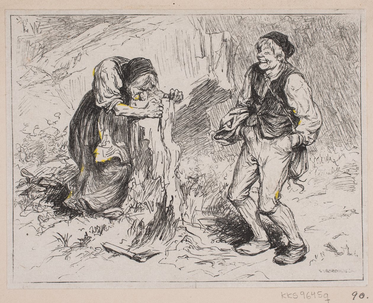 Ilustrace k "Zajíci pastýřského krále" od F. Hendriksen