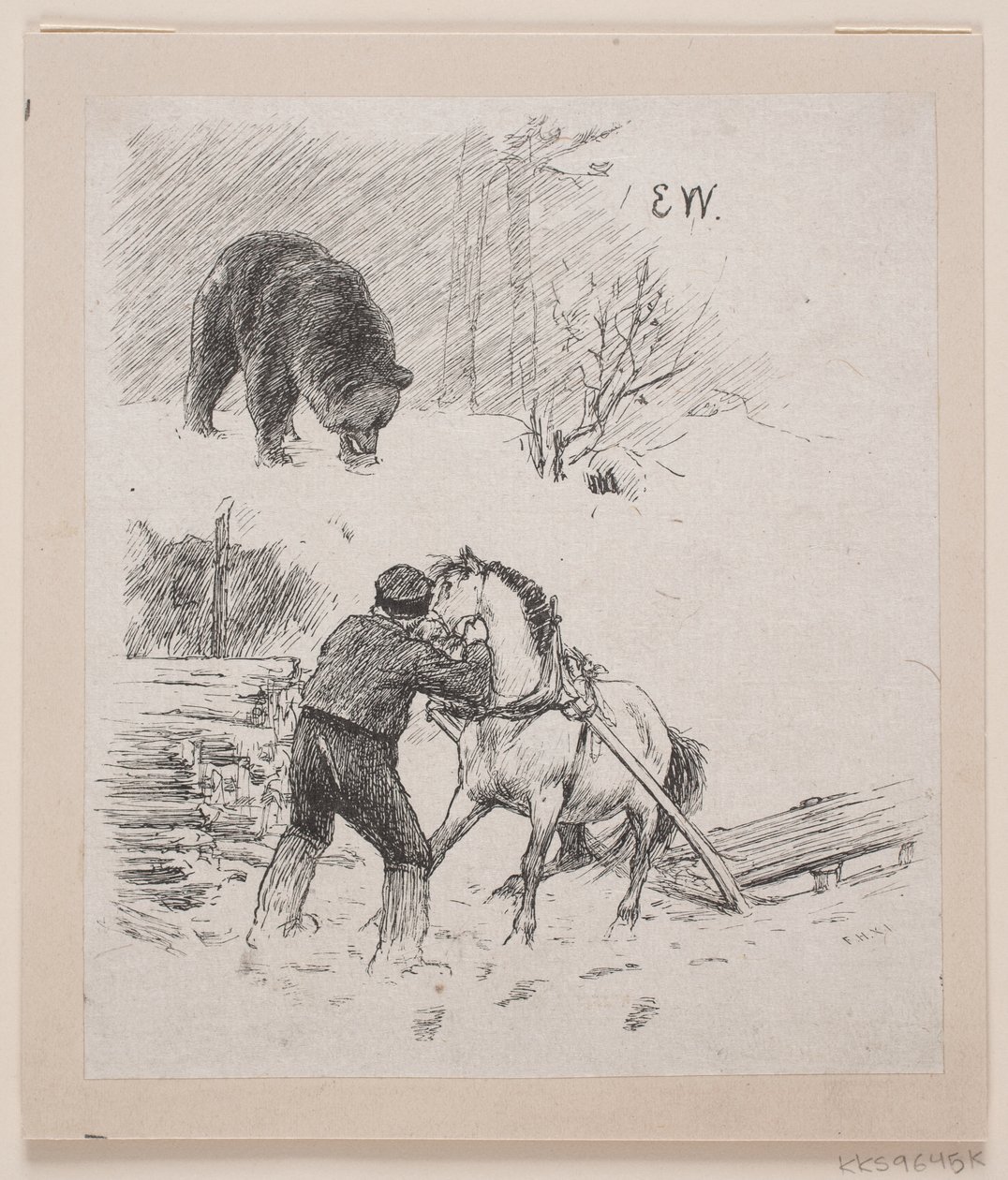 Ilustrace „Výborně a rychle zaplaceno“ od F. Hendriksen