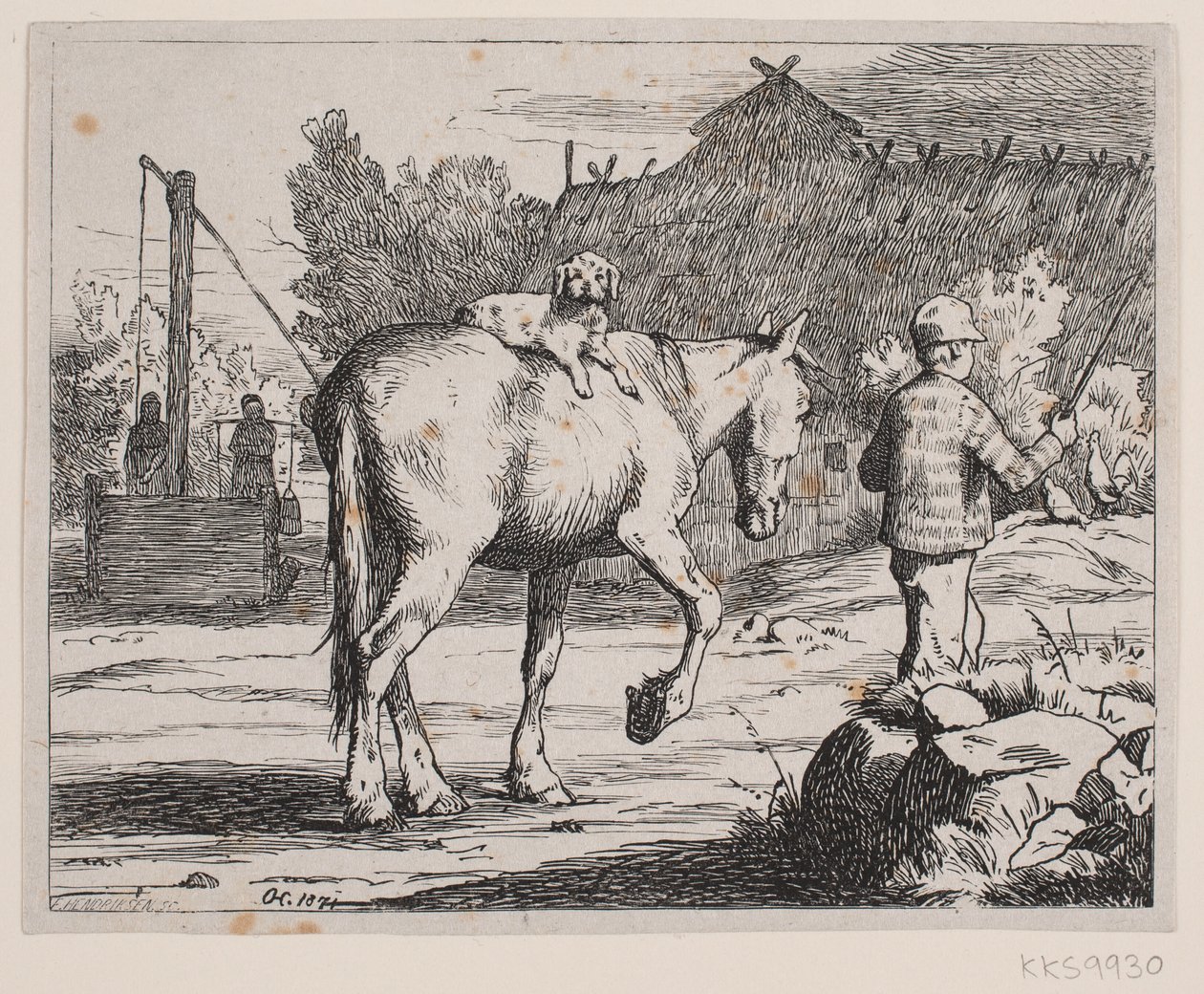 Ilustrace k básni P. Hansena od F. Hendriksen