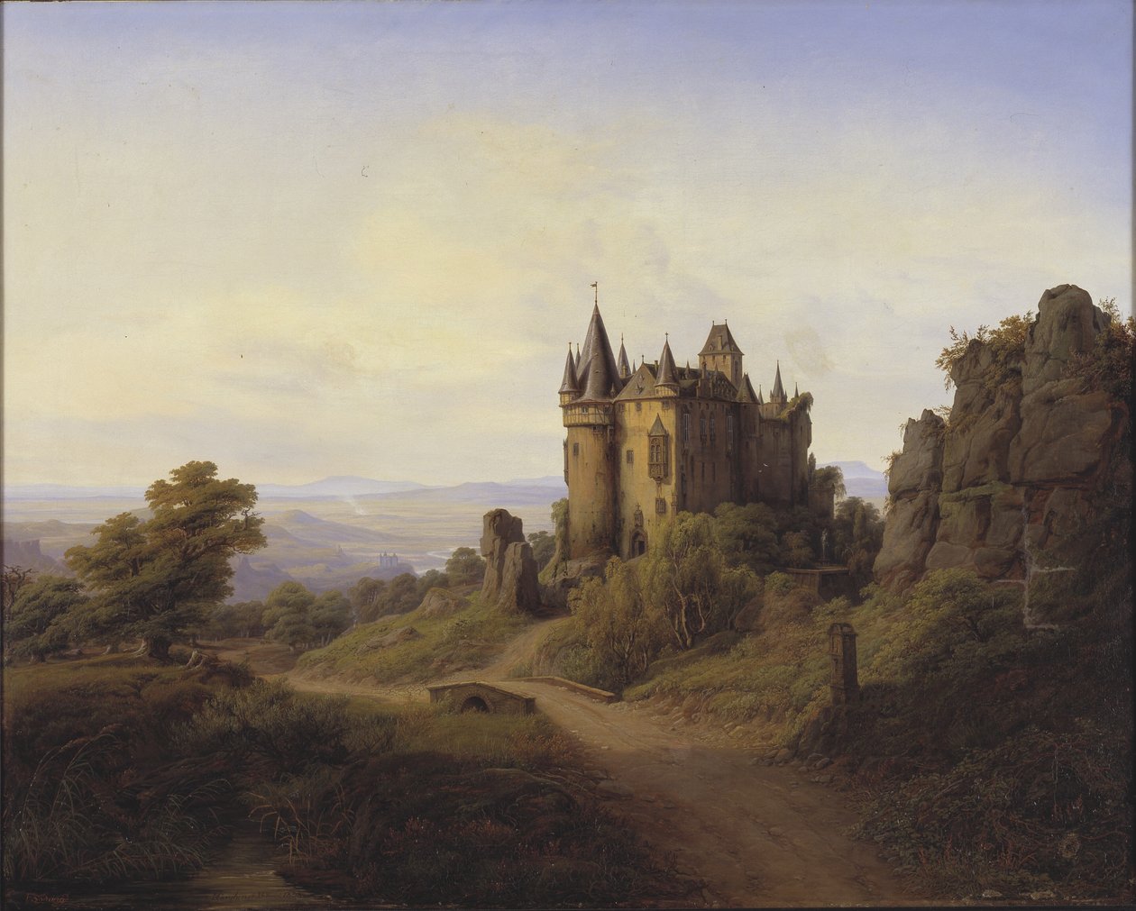 Zámek Büresheim na řece Eifel od F. Sødring