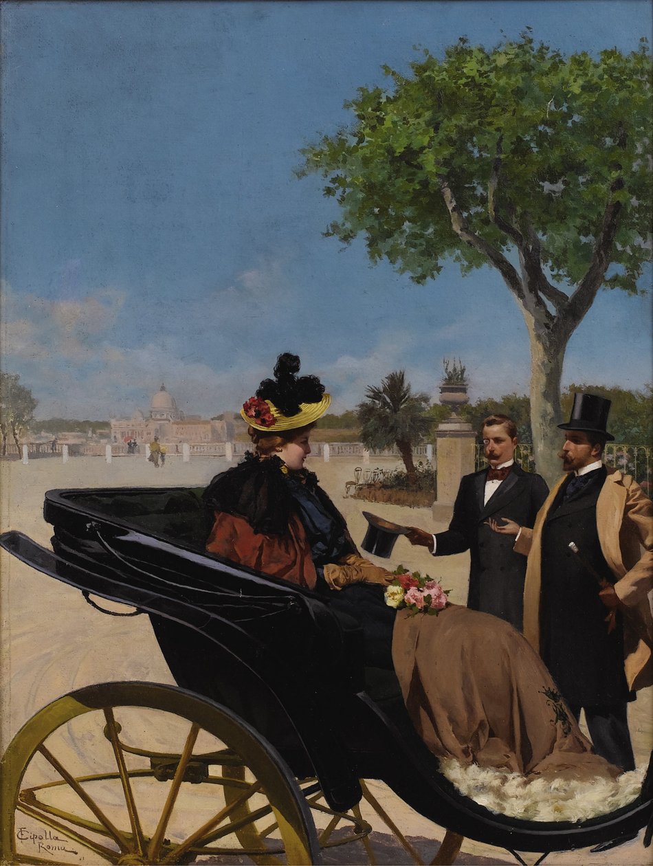 Příjezd do Villa Borghese, 1878. od Fabio Cipolla