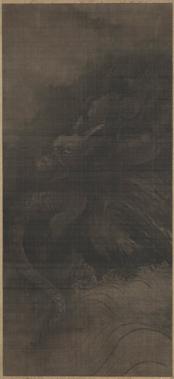Drak a tygr, c. 1250-1279. od Fachang Muqi
