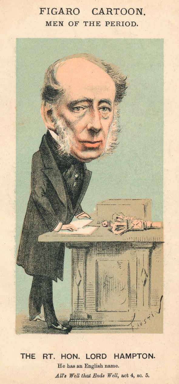The Rt. Honzo Lord Hampton, c1870 od Faustin