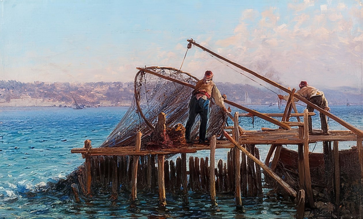 rybáři od Fausto Zonaro
