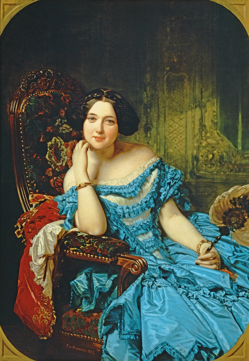 Portrét Amálie de Llano y Dotres, hraběnky z Vilches, 1853 od Federico de Madrazo y Kuntz