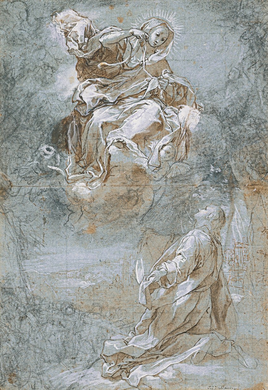 Zázrak posvátného pásu (recto), c. 1600-1610 od Federico Barocci