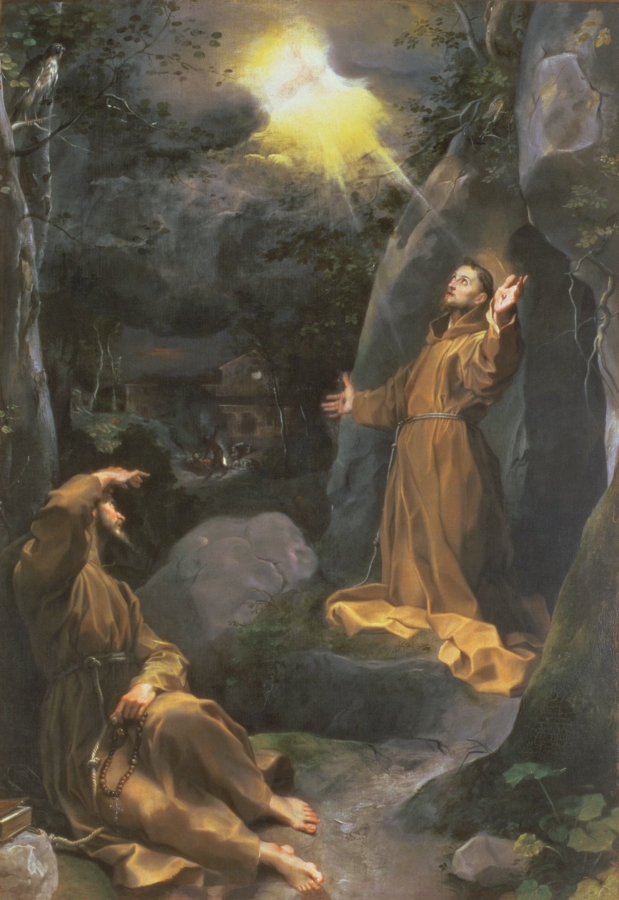 Svatý František přijímá stigmata od Federico Barocci
