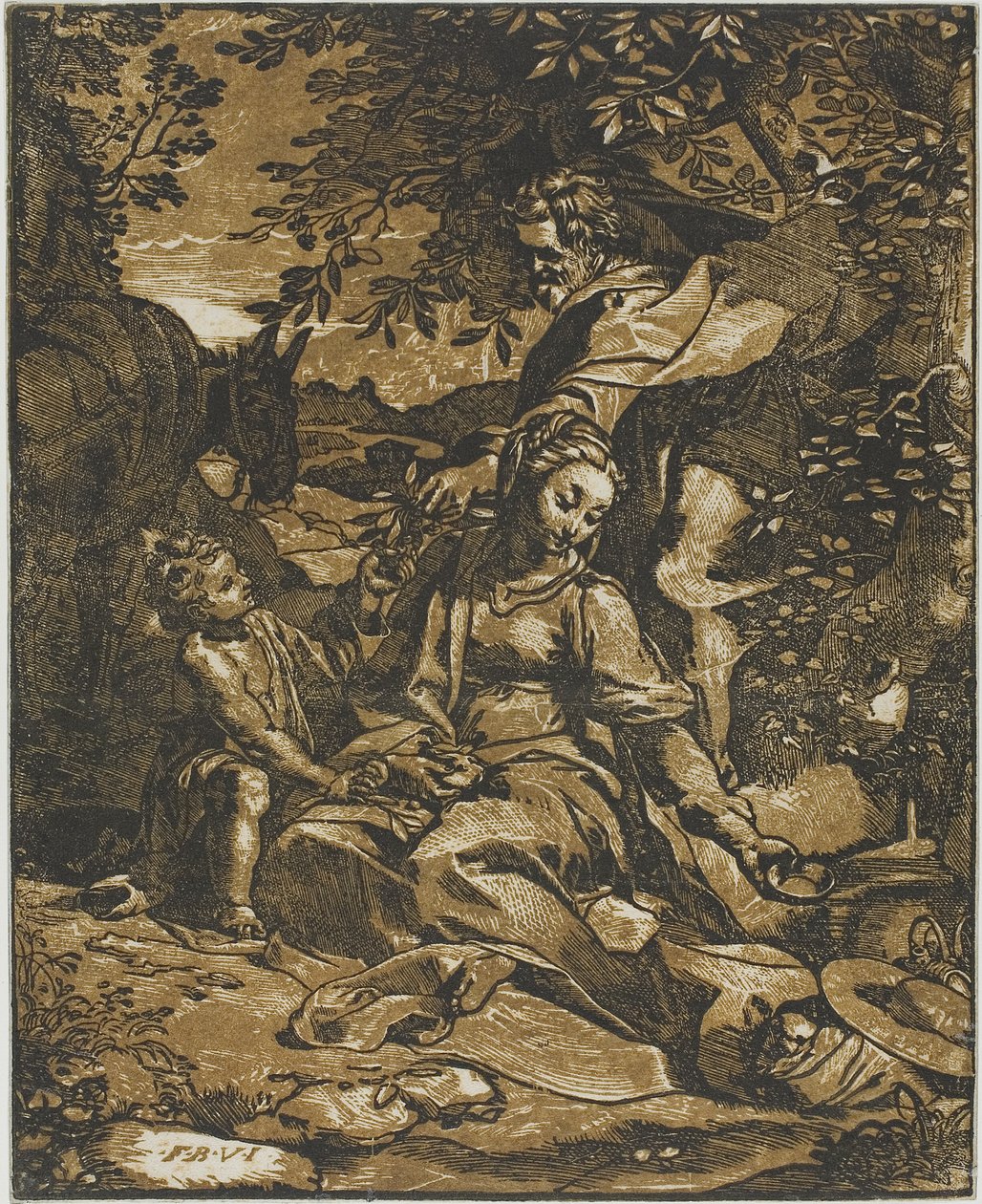 Odpočinek při útěku do Egypta od Federico Barocci