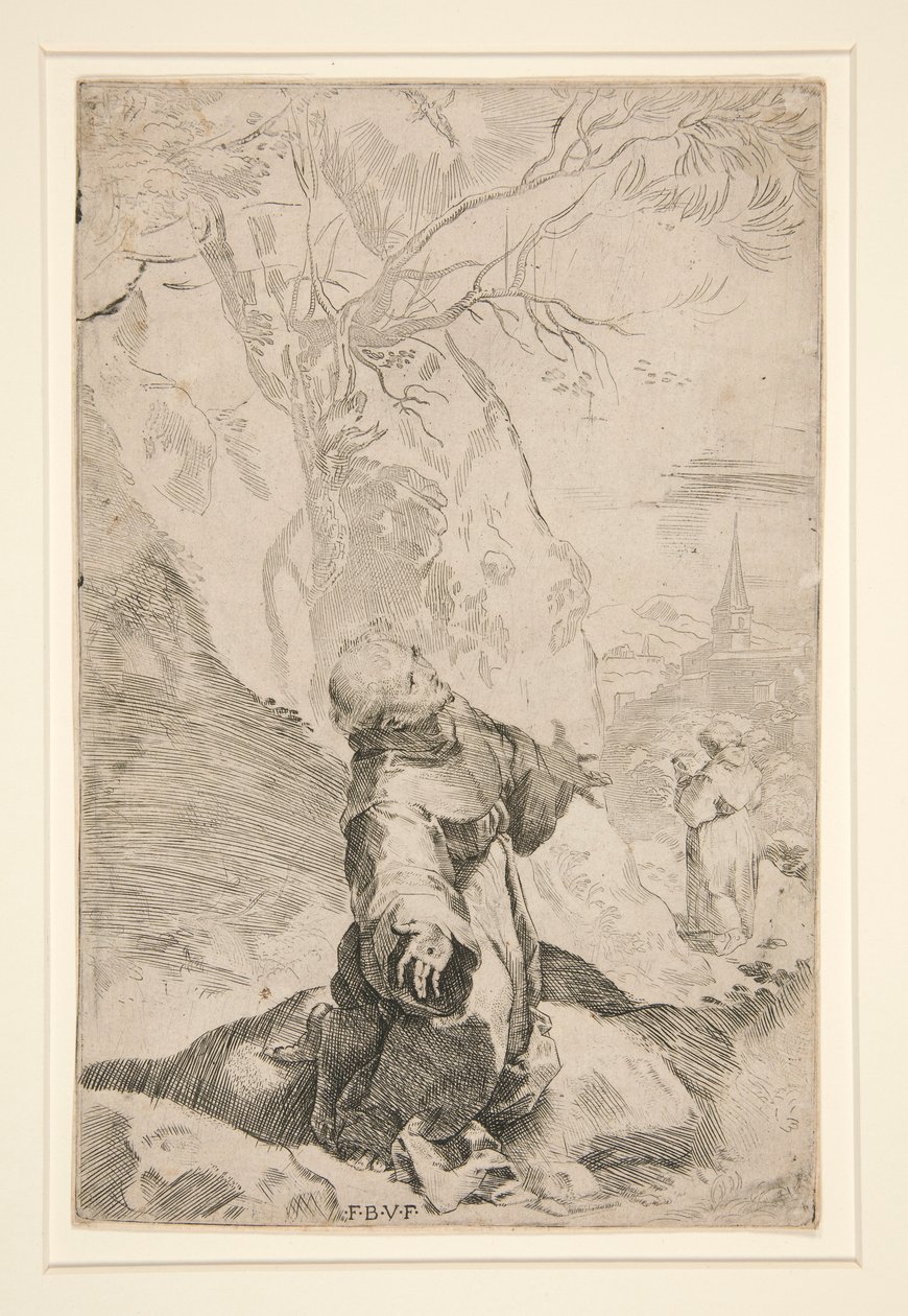 Svatý František přijímá stigmata od Federico Barocci