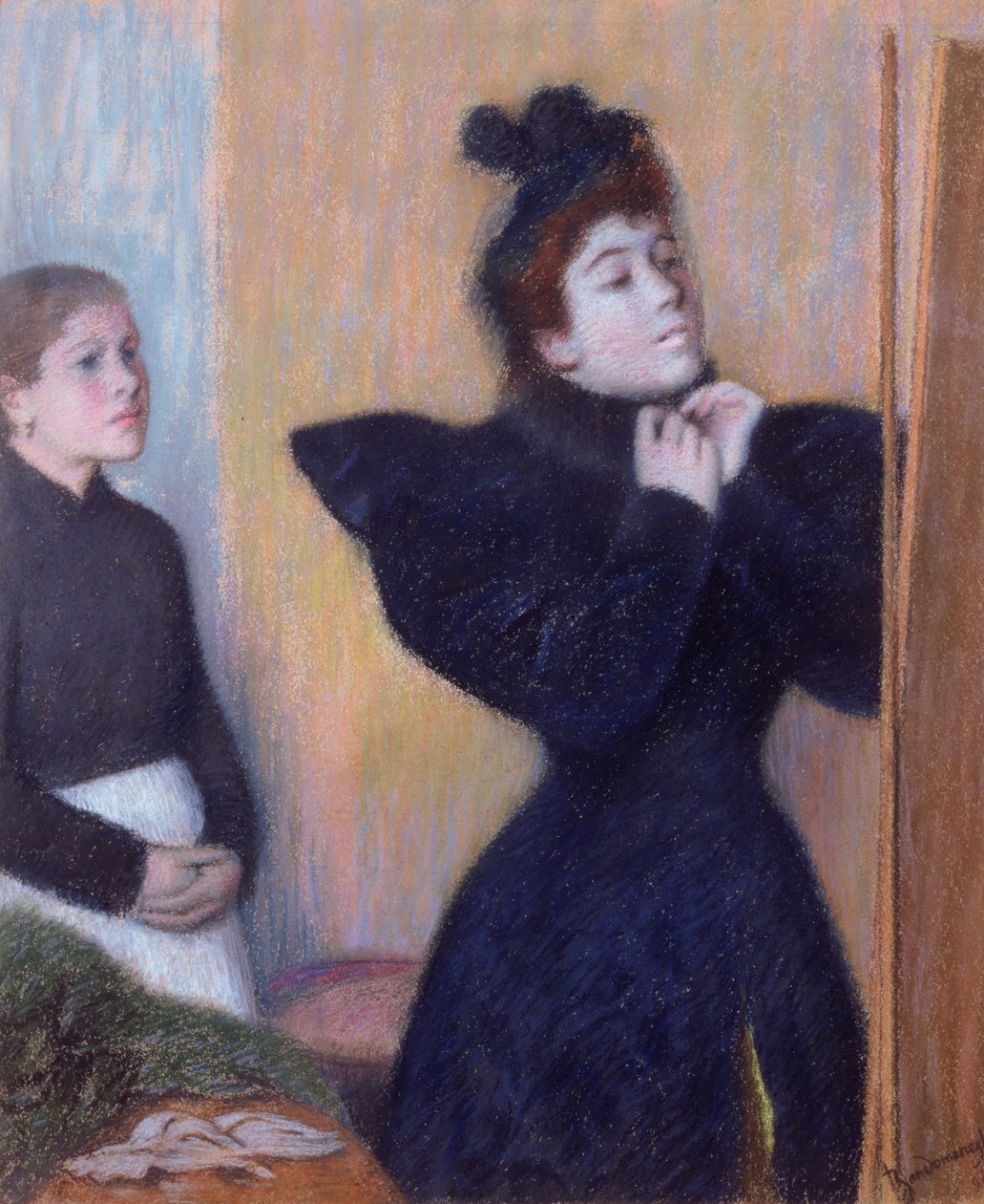 Příprava na výstup, 1894 (pastel) od Federigo Zandomeneghi