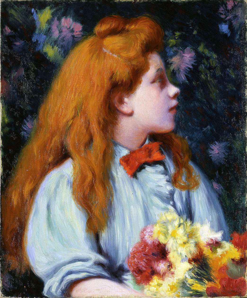 Dívka s květinami par Zandomeneghi, Federico od Federigo Zandomeneghi