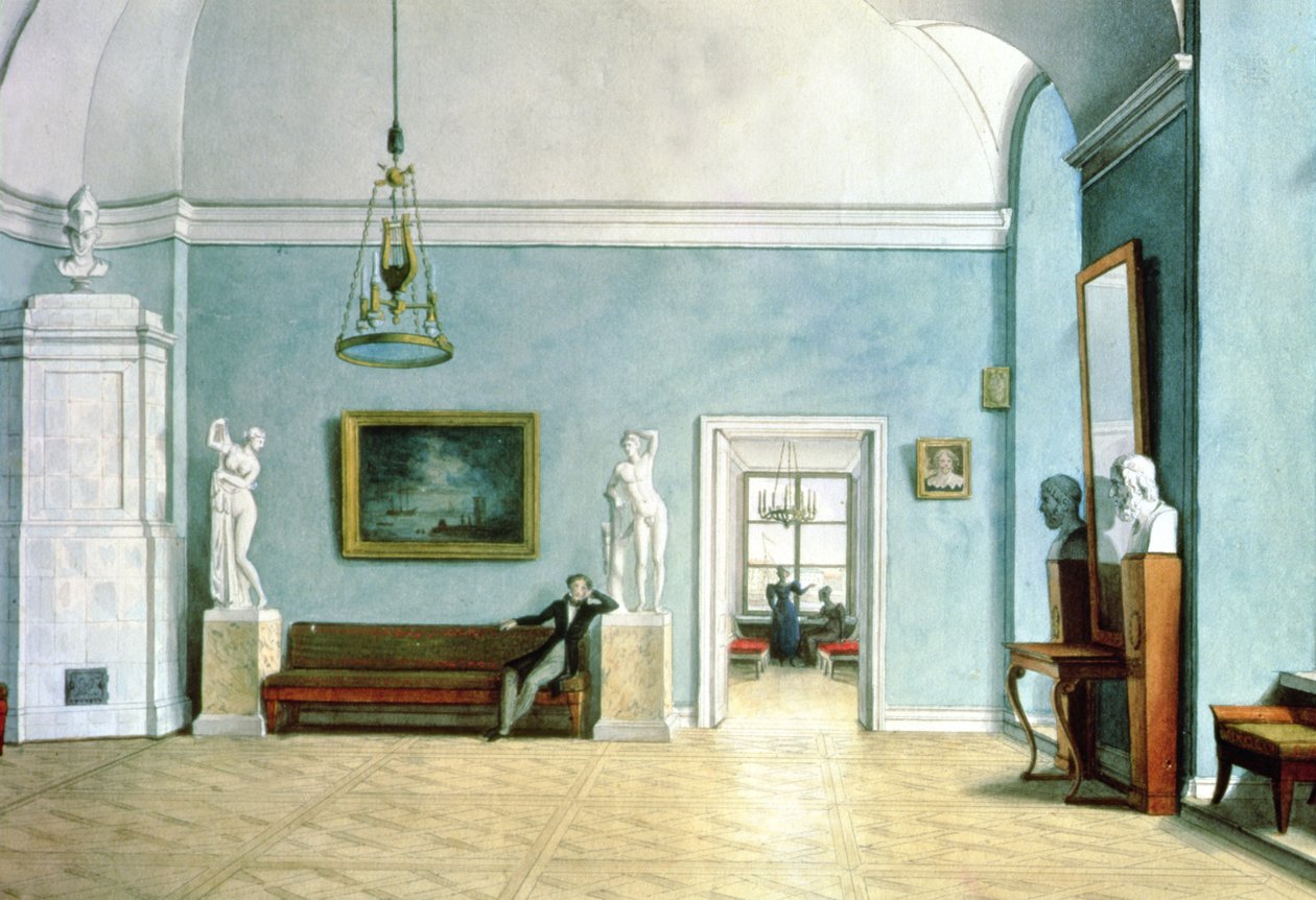 Neoklasicistní interiér, c.1820 od Fedor Petrovich Tolstoy
