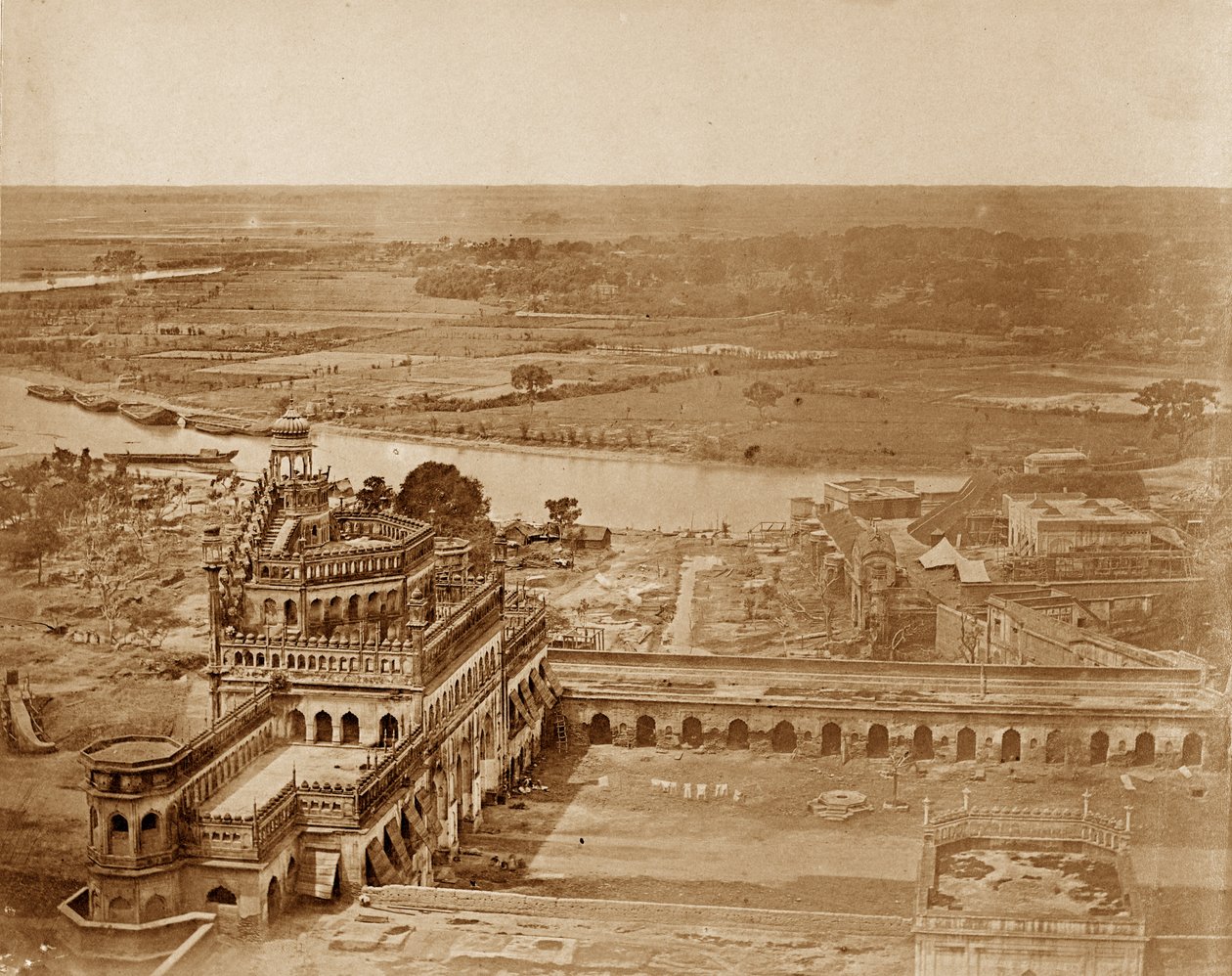 Panorama MachiBoran, Lucknow od Felice Beato