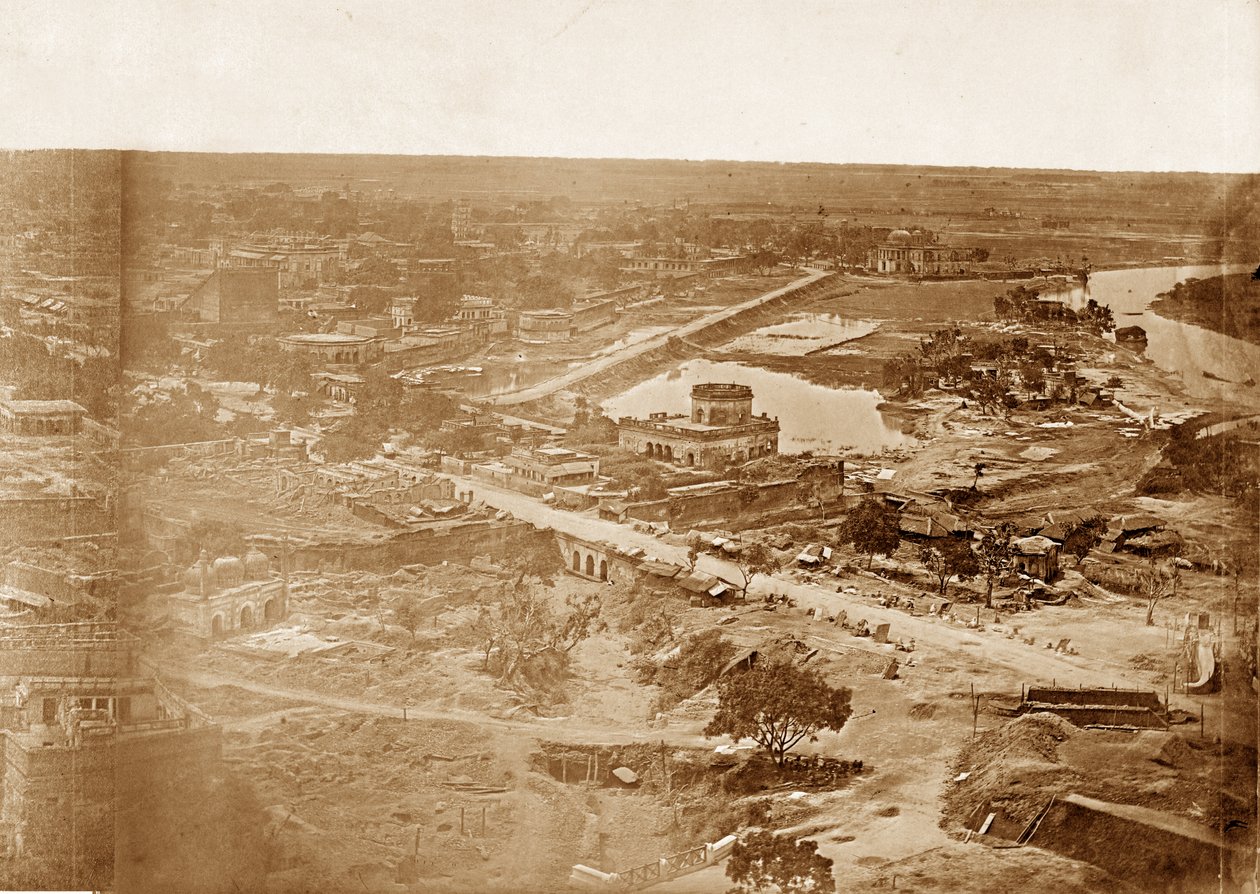 Panorama MachiBoran, Lucknow od Felice Beato