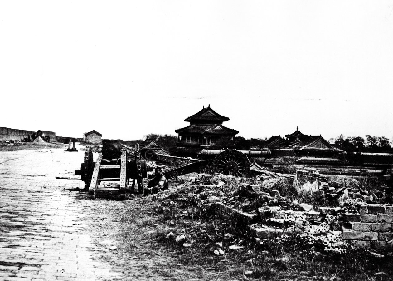 Vrchol pekingské zdi, 1860 od Felice Beato