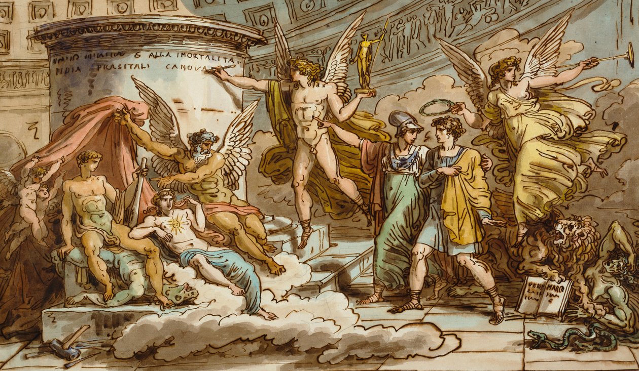 Alegorie o životě Canova od Felice Giani