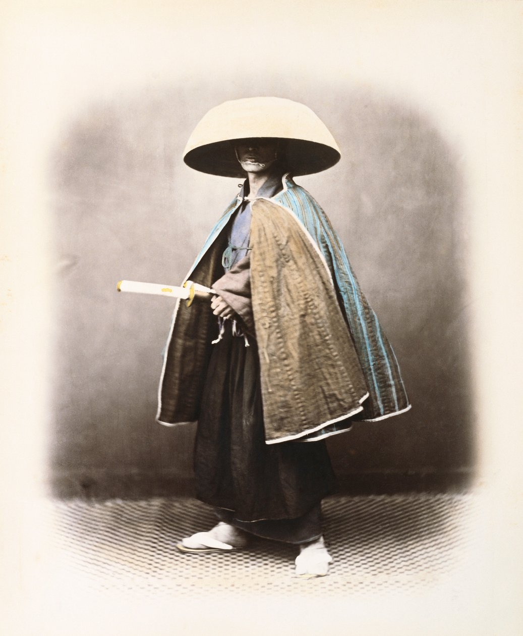 Japonský samuraj v tradičním kostýmu, c.1868 od Felice Beato
