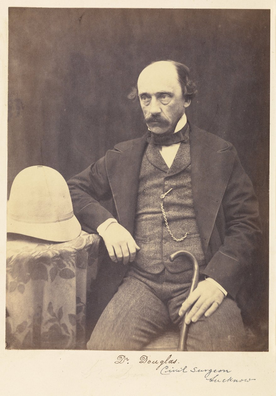 [Dr. Douglas, civilní chirurg, Lucknow] od Felice Beato