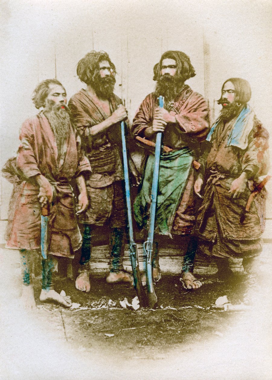 Skupina lidí Ainu, Japonsko, 1882 od Felice Beato
