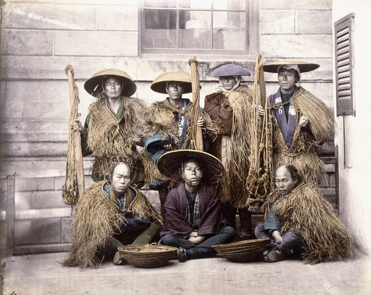 Japonský Yakonin ve slavnostních šatech, kolem roku 1868 od Felice Beato