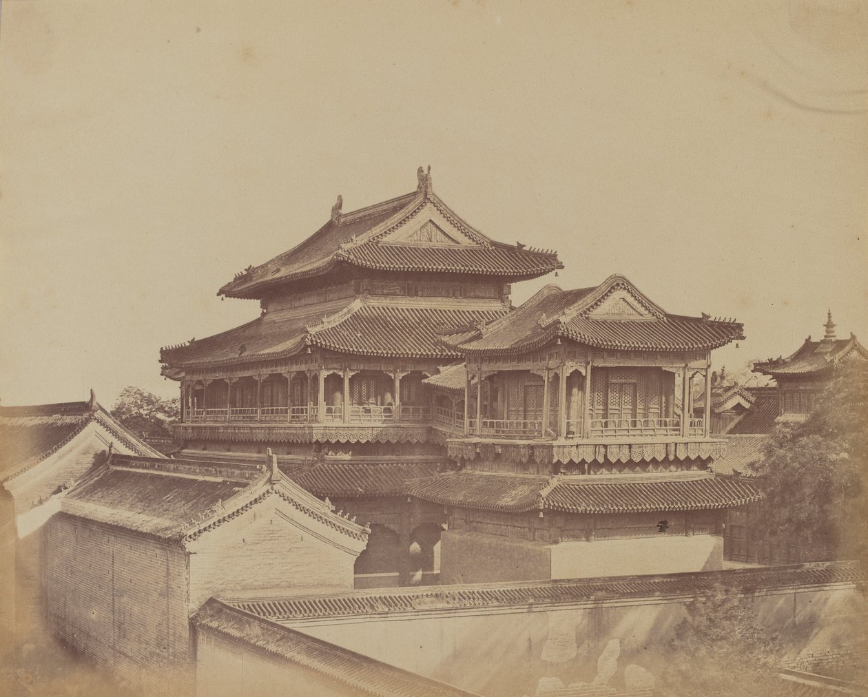 Konfuciův chrám, Pekin, říjen 1860 od Felice Beato