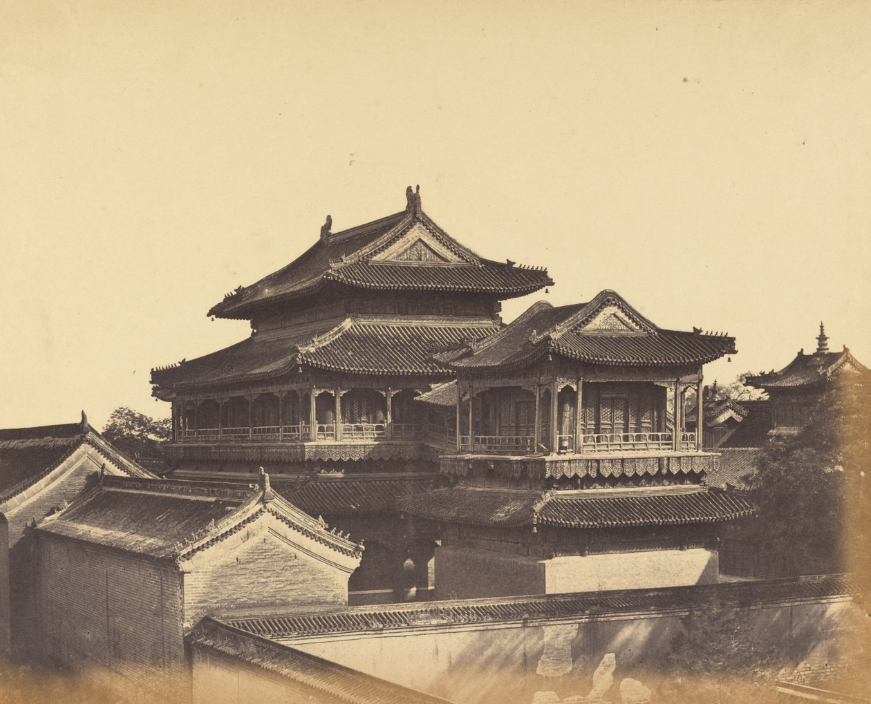 Konfuciův chrám, Peking, říjen 1860 od Felice Beato