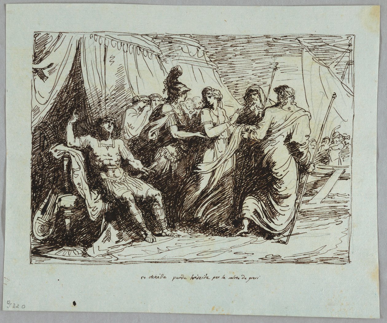 Achilles dává Briseis od Felice Giani