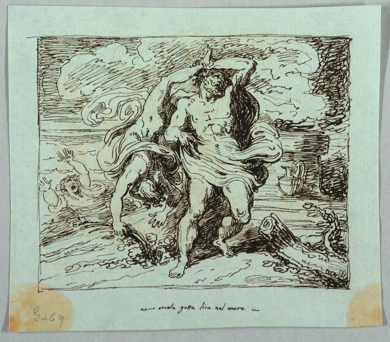 Hercules vrhá Lichase do moře od Felice Giani
