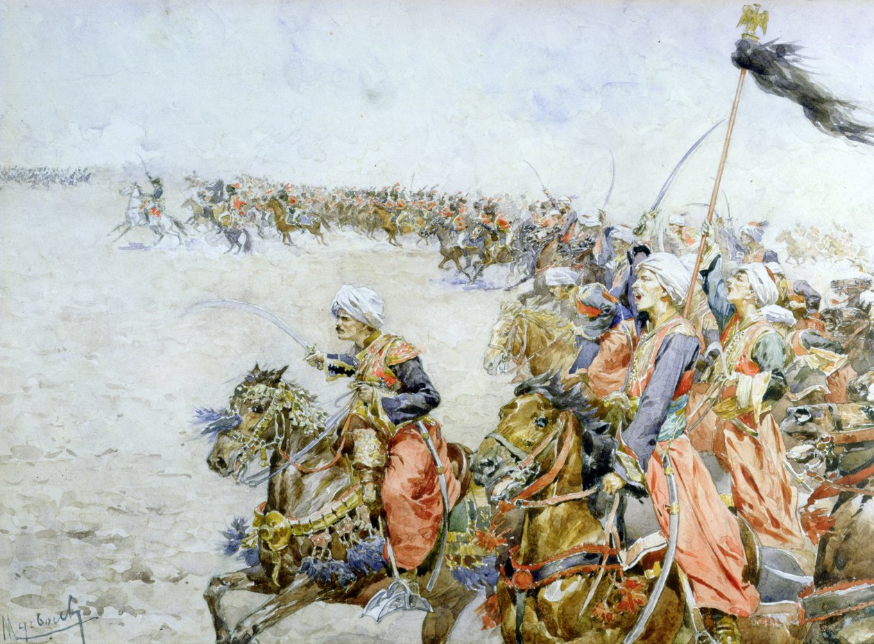 Obvinění Mameluků v bitvě u Slavkova, 2. prosince 1805 od Felicien baron de Myrbach Rheinfeld