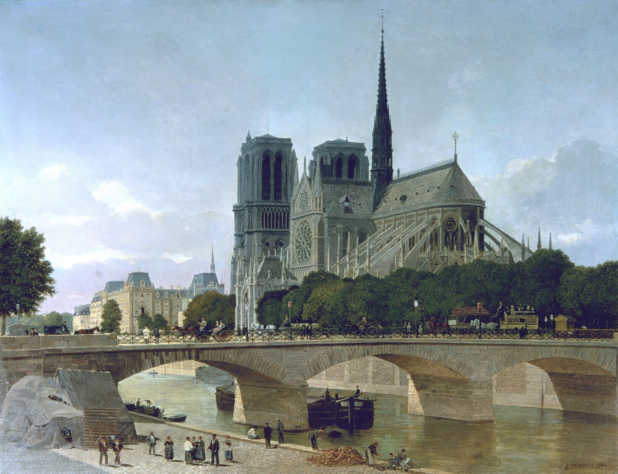 Notre Dame, Paříž, 1884 od Felix Benoist