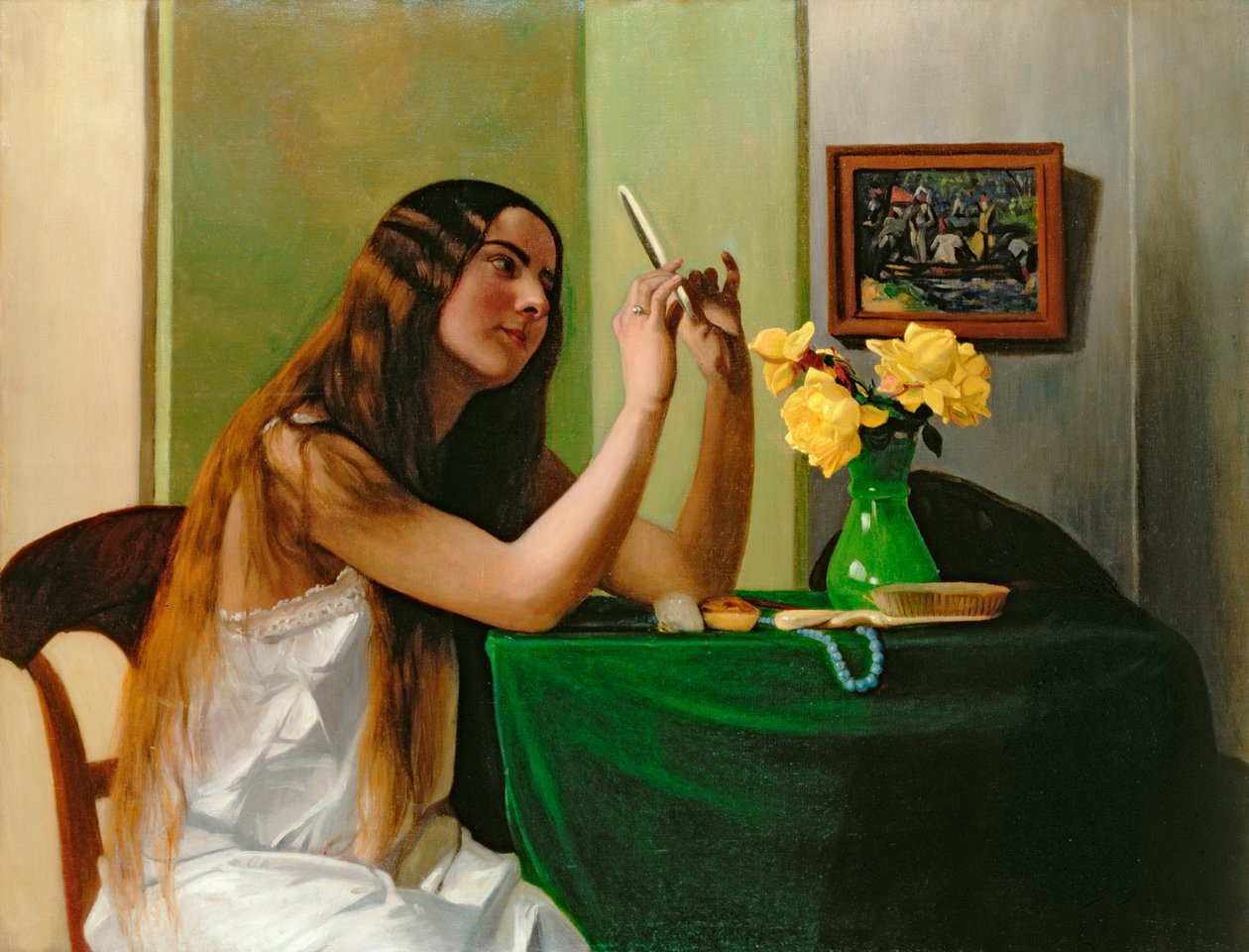 U toaletního stolku, 1911 od Felix Edouard Vallotton
