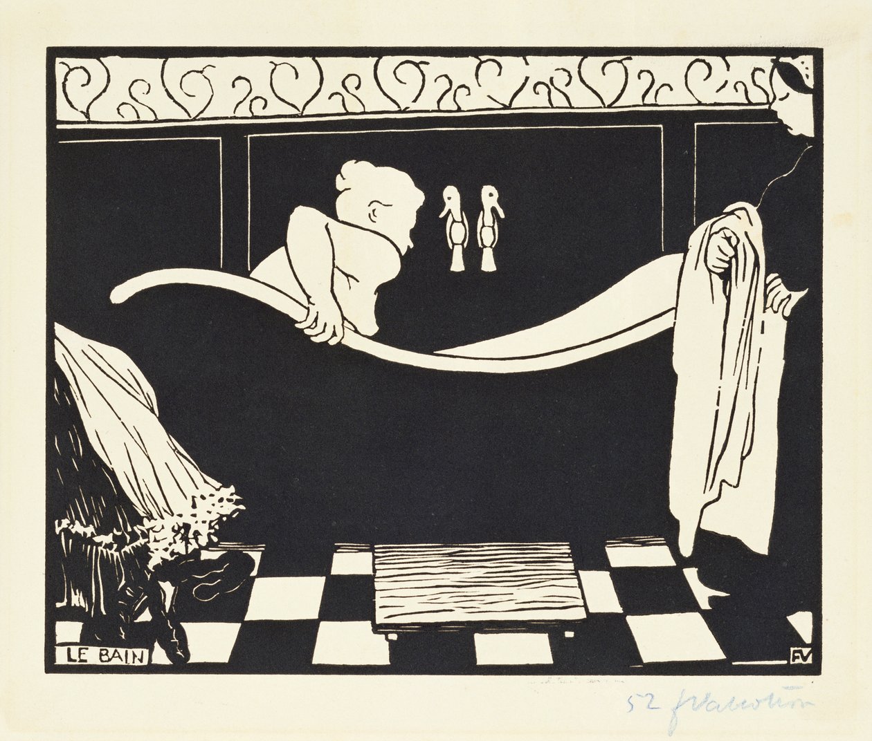 The Bath, 1894 od Felix Edouard Vallotton