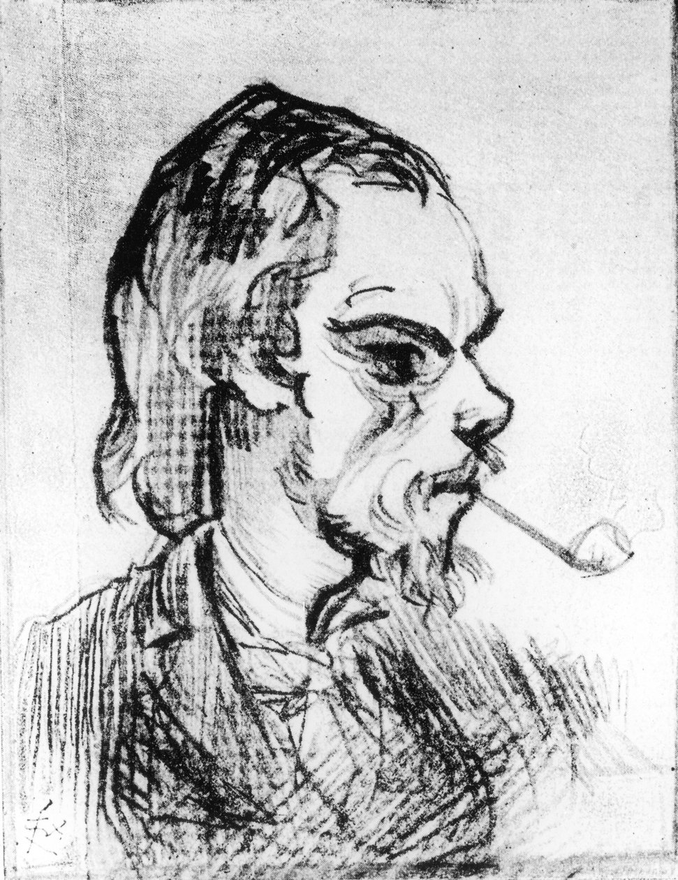 Portrét Paula Verlaina ve věku 25, 1869 (uhlí) od Felix Regamey