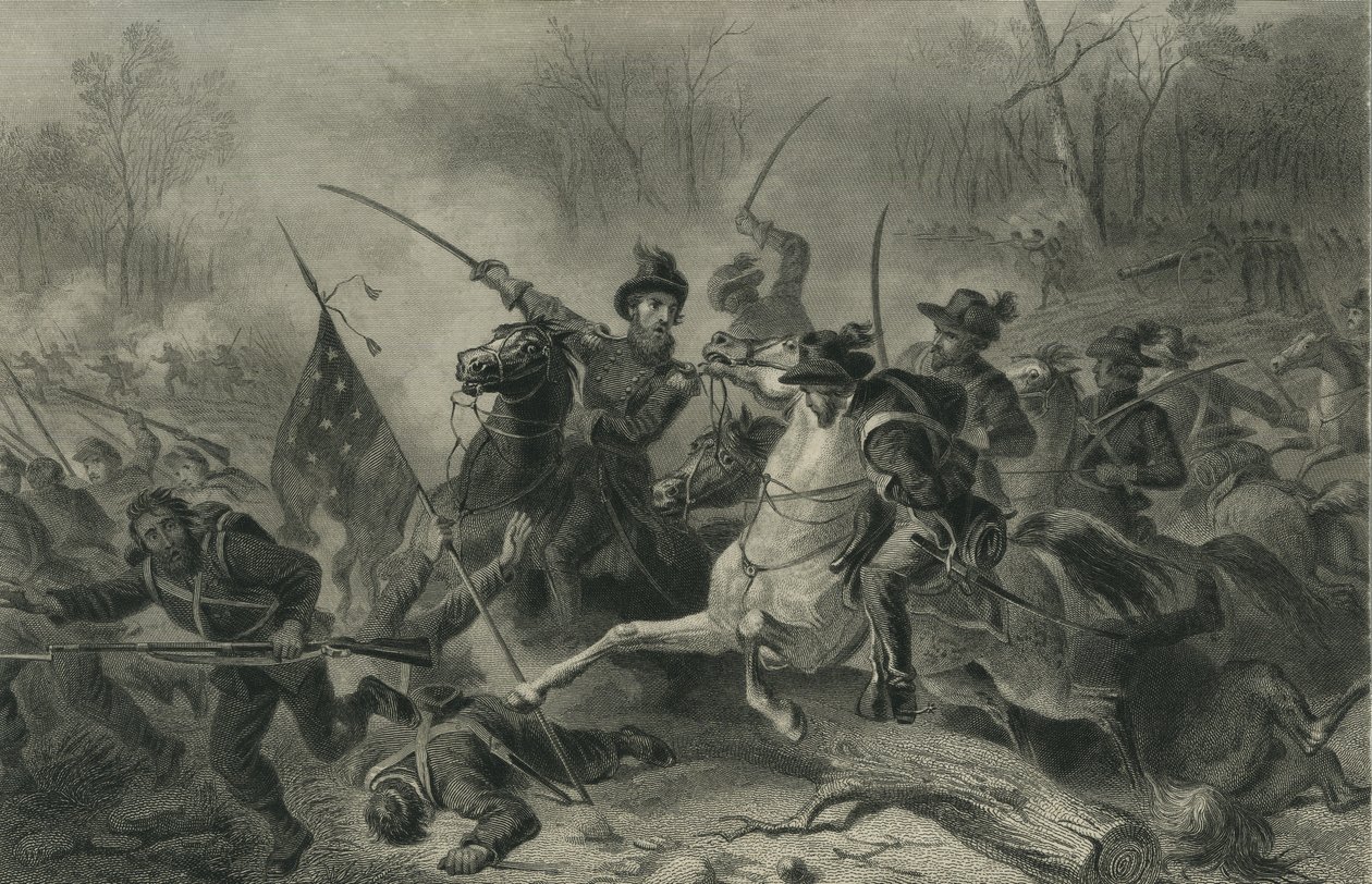Bitva u Shiloh, Tennessee, kolem roku 1862 od Felix Octavius Carr Darley