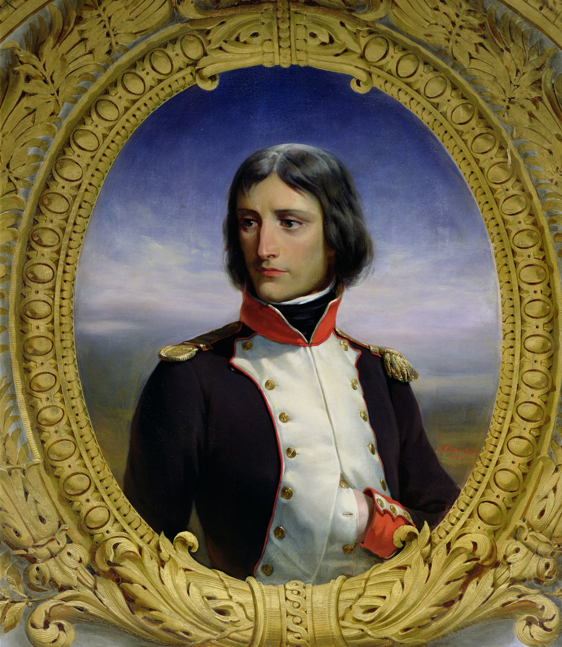 Napoleon Bonaparte (1769-1821) jako podplukovník 1. praporu na Korsice, 1834 od Felix Philippoteaux