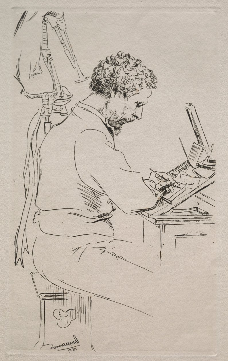 Charles Kean, 1871. od Felix Bracquemond