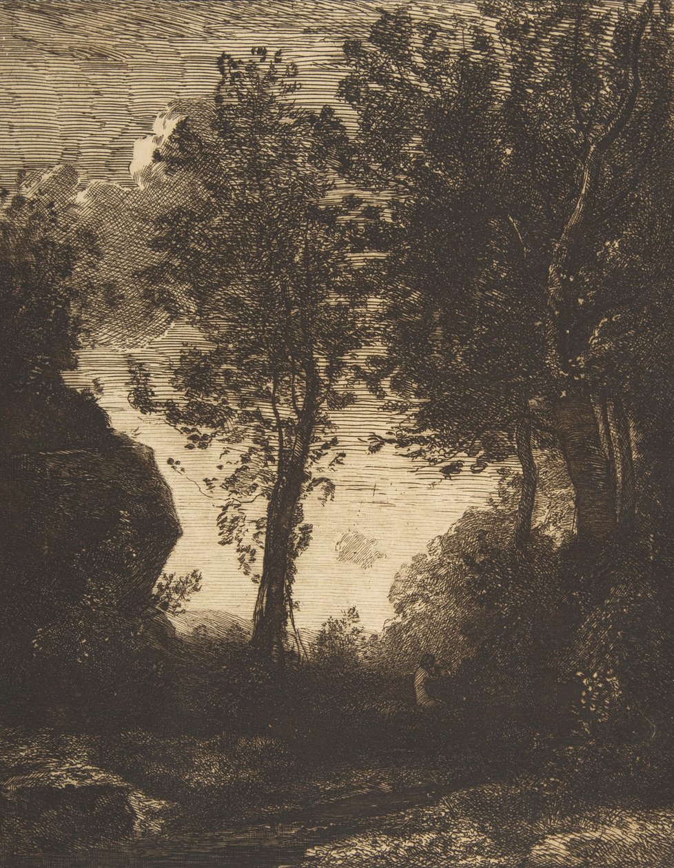 Západ slunce, 1858. od Felix Bracquemond