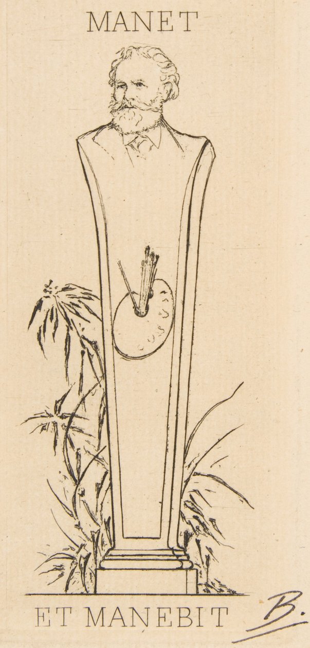 Ex-libris Manet, 1875. od Felix Bracquemond