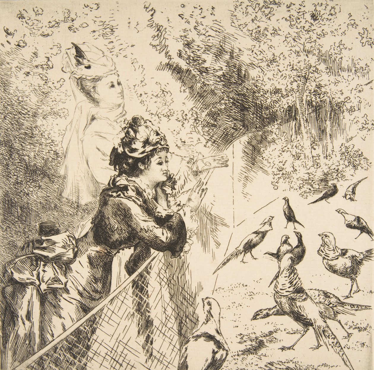 V zoologické zahradě, ca. 1873. od Felix Bracquemond