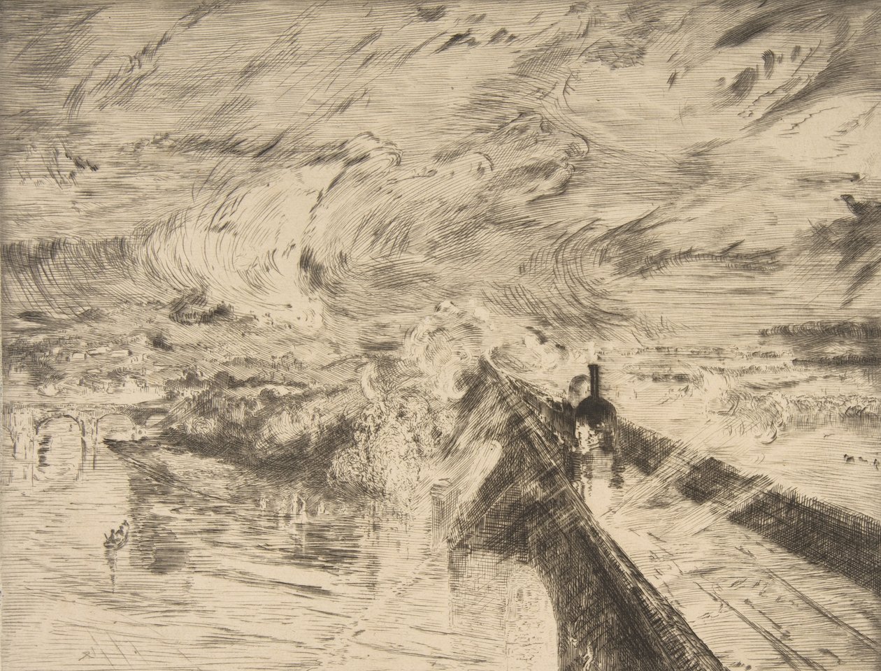 Lokomotiva, 1873. od Felix Bracquemond