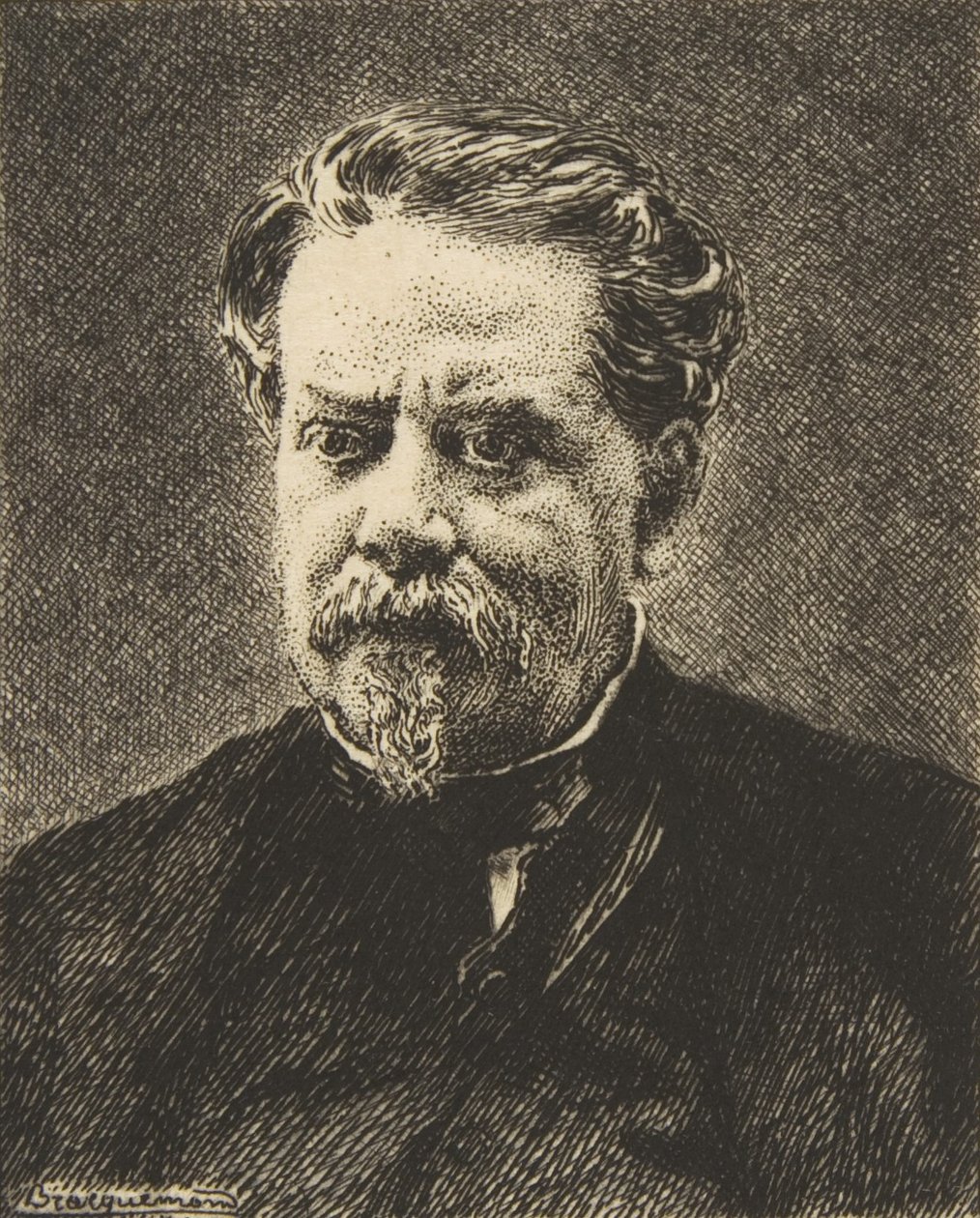 Portrét Benjamina Fillona, 1876. od Felix Bracquemond