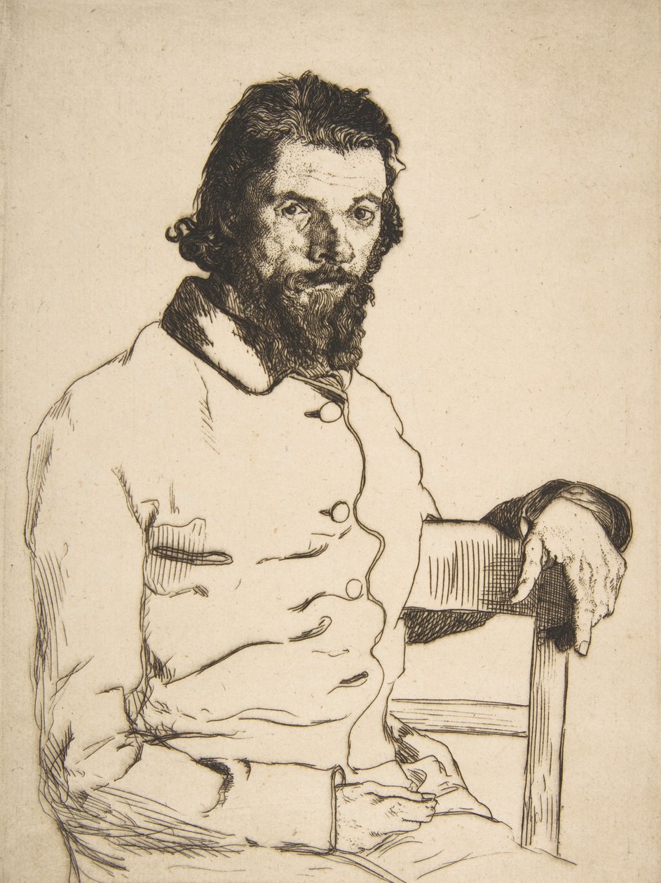 Portrét Charlese Meryona, 1853. od Felix Bracquemond