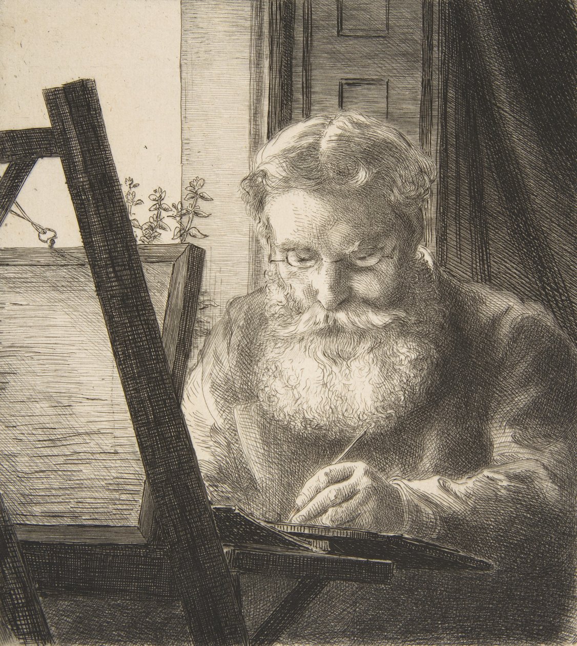 Portrét Edwina Edwardse, 1872. od Felix Bracquemond