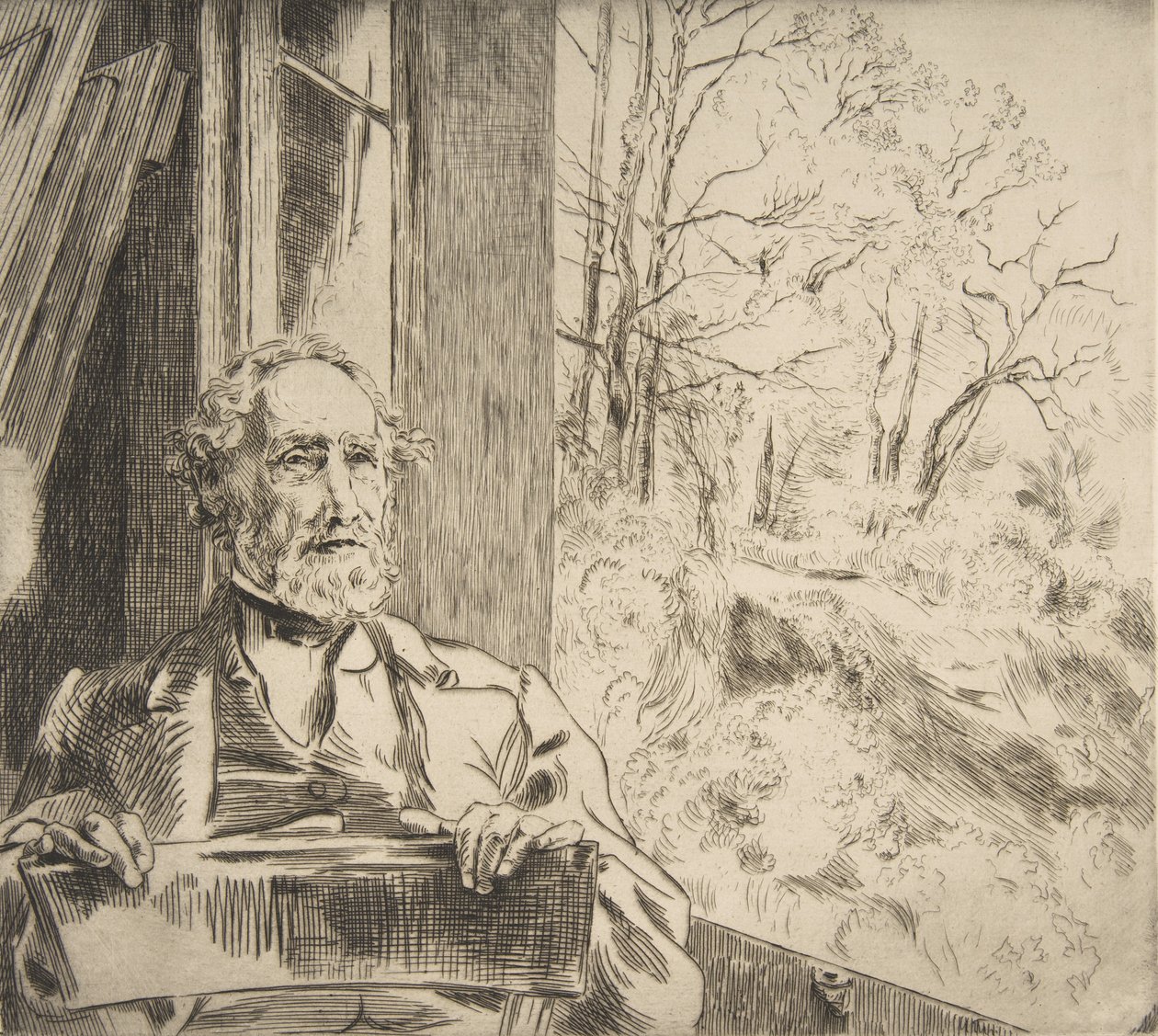 Portrét Meyer-Heine, 1872. od Felix Bracquemond