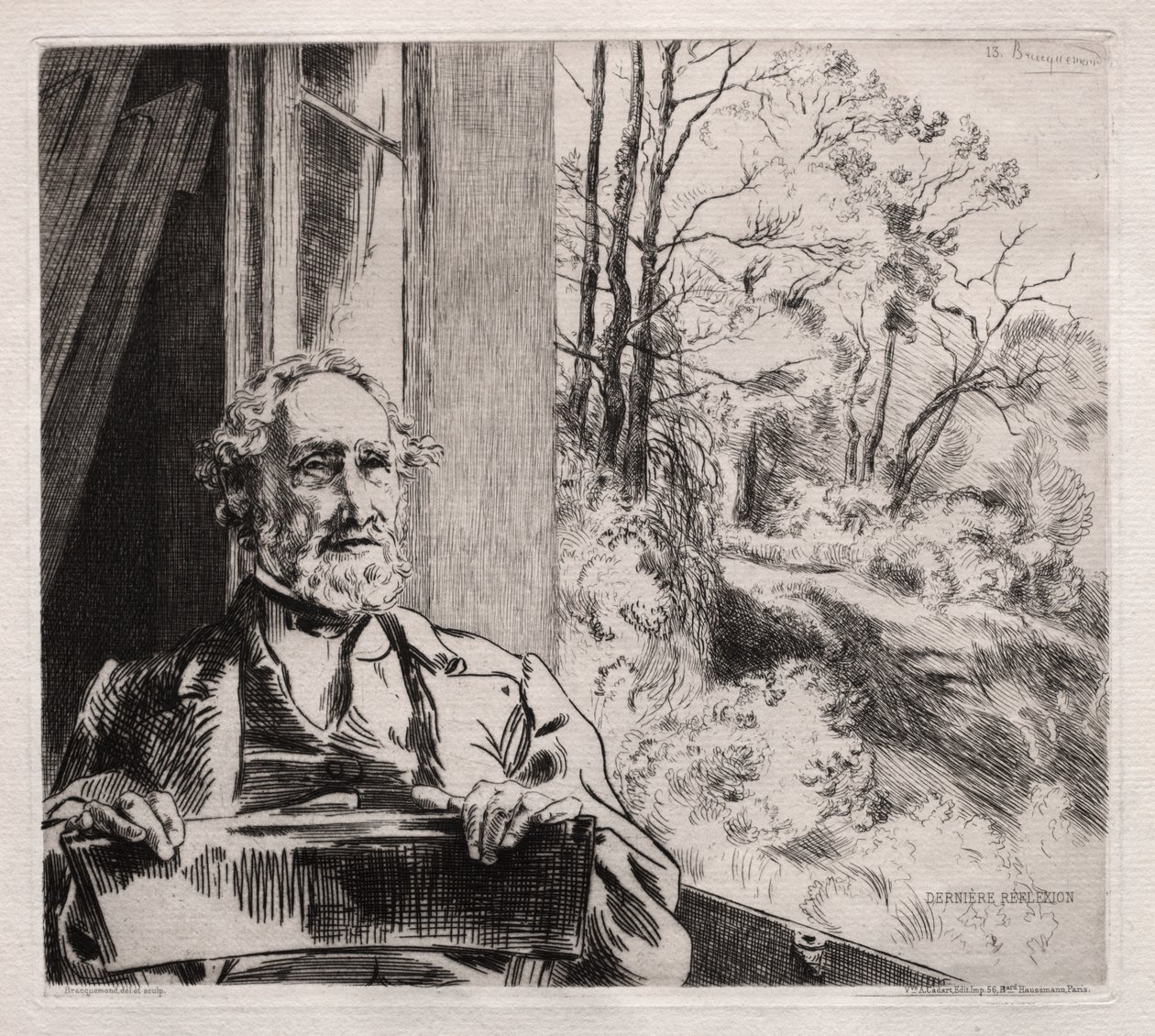 Portrét Meyer Heine od Felix Bracquemond