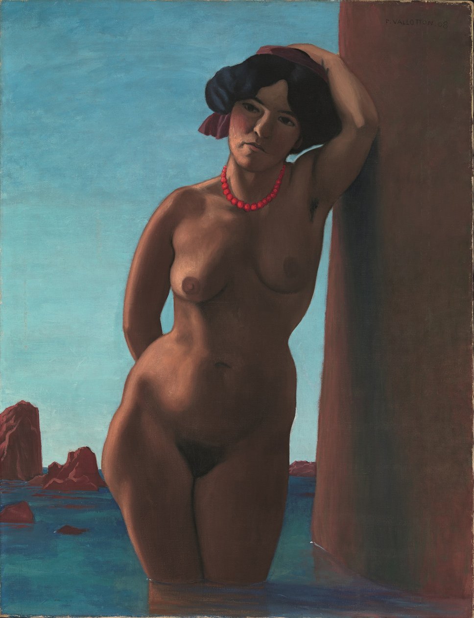 Bather at the Red Rock, 1908 od Felix Edouard Vallotton